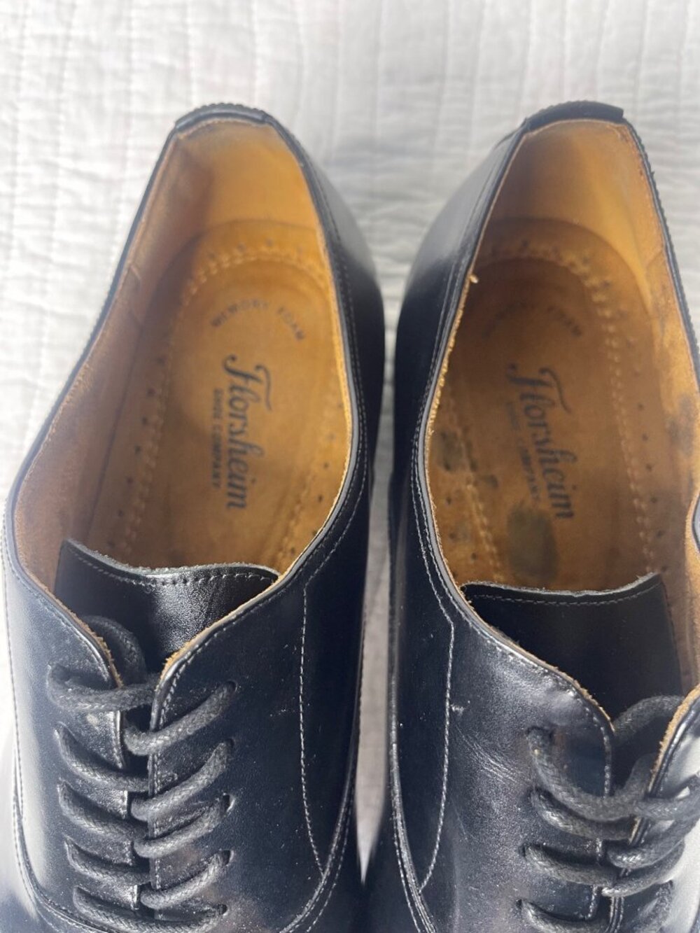Florsheim Black Leather Mens Corbetta Cap Toe Oxford Dress Shoes 13D Office - Picture 8 of 9